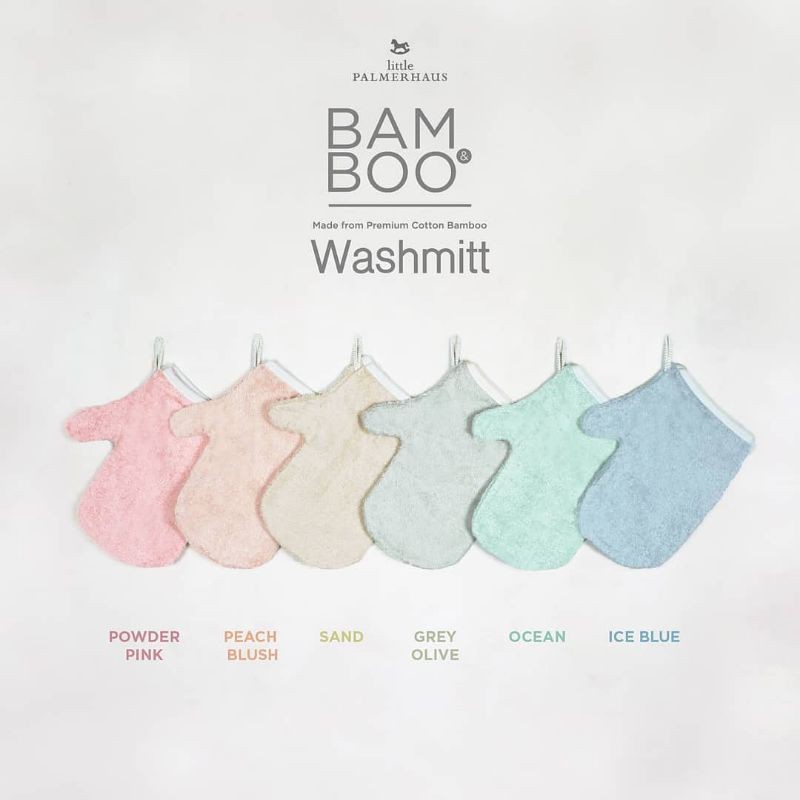 LITTLE PALMER HAUS BAMBOO WASH MITT TERRY PALMER BABY WASHCLOTH