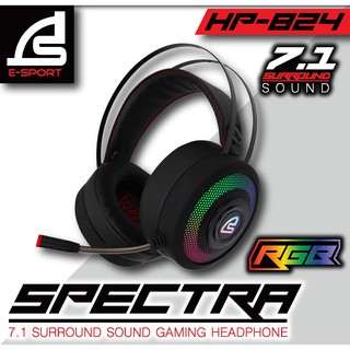 ราคาหูฟังเกมมิ่ง SIGNO E-Sport HP-824 Spectra ไฟ RGB ระบบเสียง 7.1 หูฟังสำหรับนักเล่นเกมส์