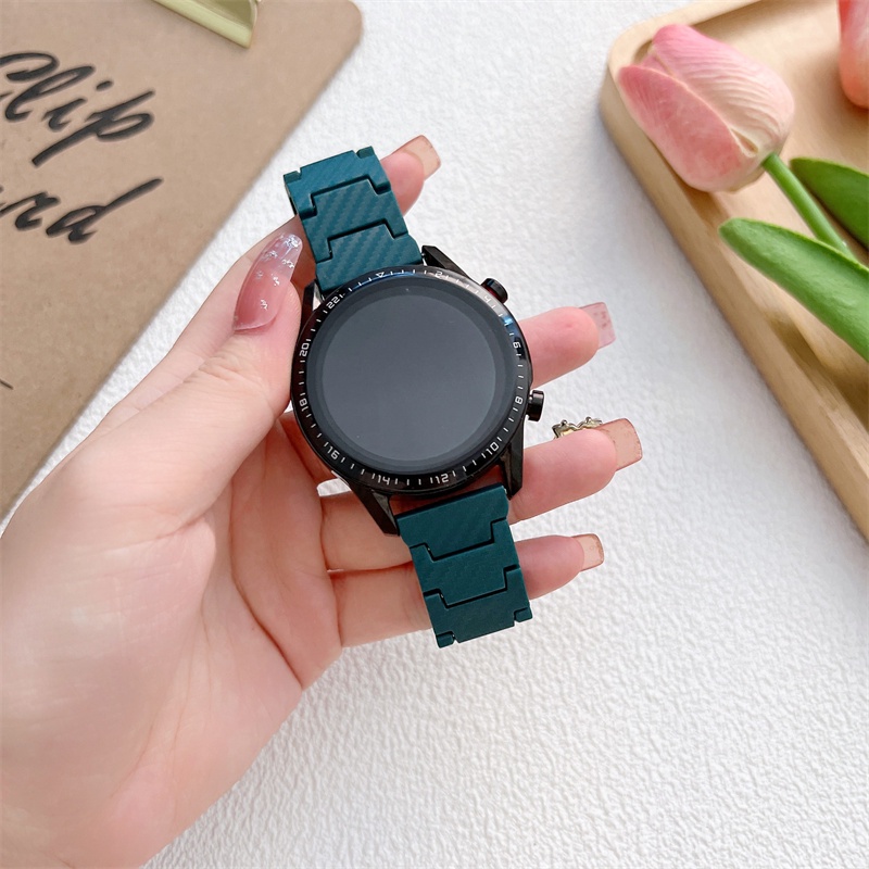 สายนาฬิกาข้อมือ คาร์บอนไฟเบอร์ 20 มม. 22 มม. สําหรับ Samsung Galaxy 5 5pro 4 classic 46 มม. Active 2 40 มม. 44 มม. Gear S3 Huawei watch GT 2e 3 Pro
