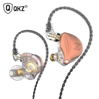 Qkz ZAX2 หูฟังอินเอียร์ เทคโนโลยีไดนามิก 1DD HIFI เบสโลหะ ตัดเสียงรบกวน สําหรับเล่นกีฬา