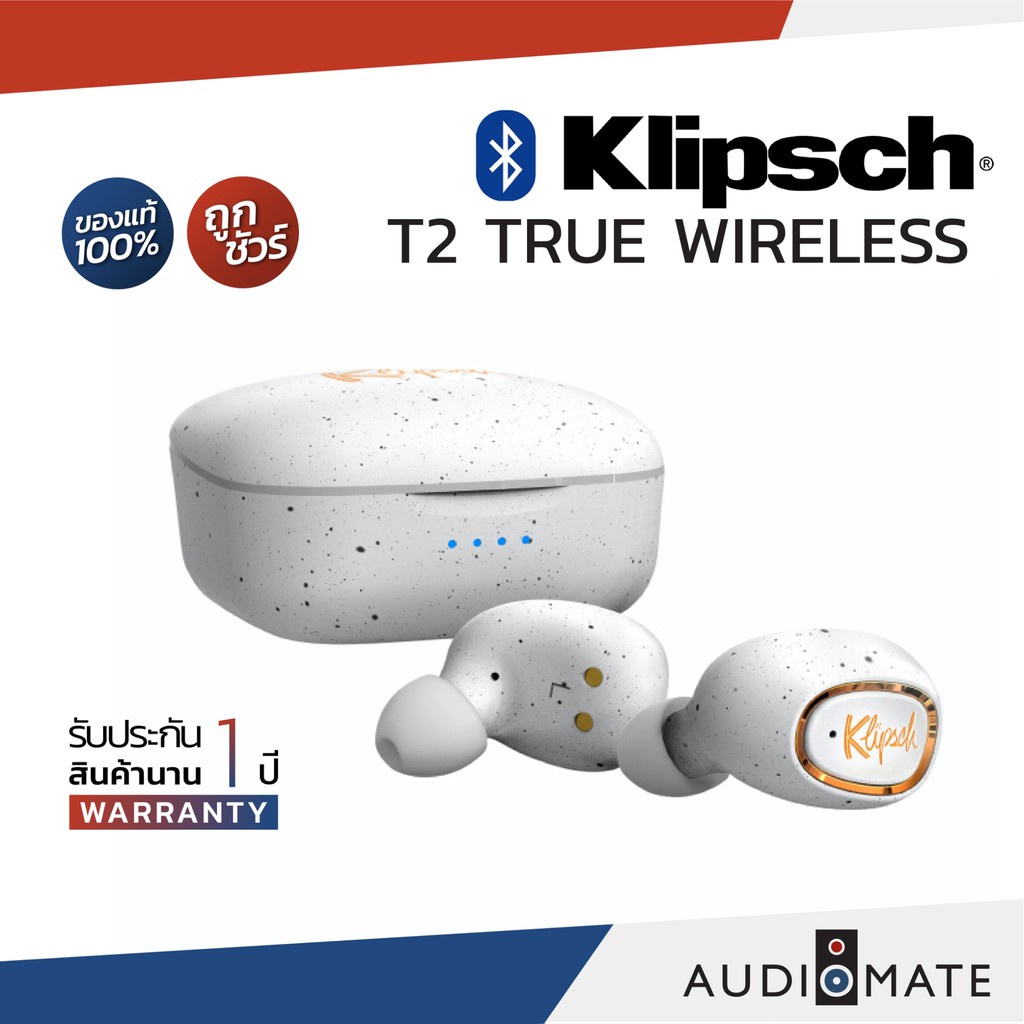 หูฟัง◆Klipsch - T2 True Wireless In-Ear Headphones / รับประกัน 1 ปีศูนย์ Sound Replublic / AUDIOMATE