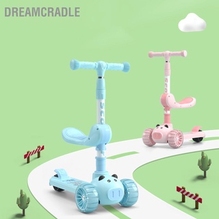 DreamCradle 3 Wheeled Scooter Adjustable Height with Music Light Foldable Kick for Kids Boys Girls