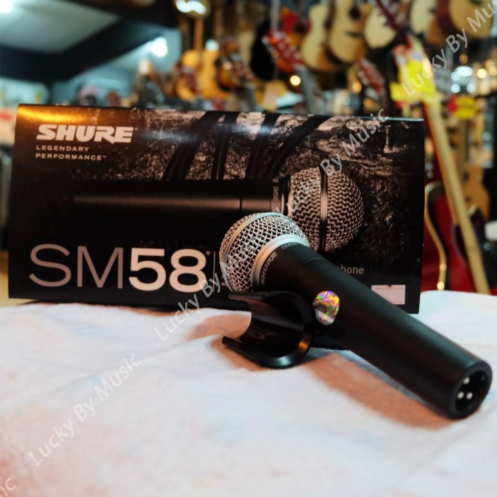 ไมค์ SHURE SM58 ไมค์สำหรับร้อง/พูด ของแท้100% รับประกันจากศูนย์ เสียงแน่นชัดเจน ฟรี❗ ที่จับไมค์+ซองห