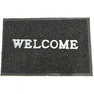 พรมเช็ดเท้าดักฝุ่น WELCOME ขนาด 60x80ซม. สีเทา