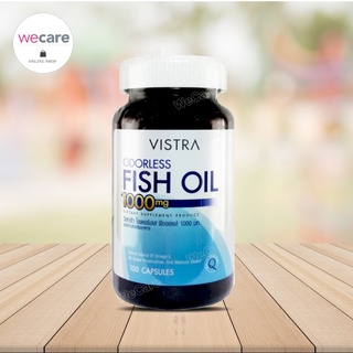 Vistra odorless fish oil 1000mg (100 แคปซูล) วิสทร้า โอเดอร์เลส ฟิชออยด์ นำ้มันปลา รับประทาง่ายไม่มีกลิ่นคาว