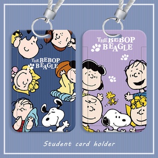 กระเป๋าใส่บัตรรถบัส ลายการ์ตูน Snoopy ควบคุมเข้ามหาวิทยาลัย สําหรับนักเรียน