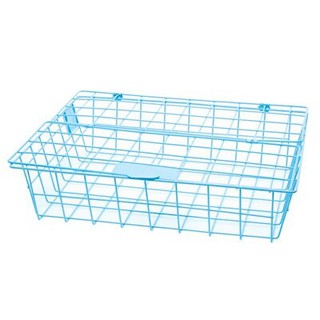 ตะกร้าเอกสารลวดเคลือบสีฝาปิด สีฟ้า ออร์ก้า 88/Color Coated Wire Document Basket with Cover Blue ORCA 88