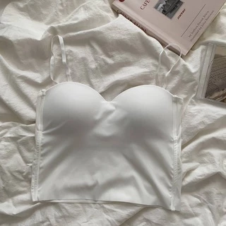 [ส่งจากไทย] 𝑩𝒓𝒂𝑩𝒓𝒂𝑩𝒓𝒂 #bra-182 สายเดี่ยว เสื้อทับ มีฟองน้ำในตัว ผ้าดีมาก
