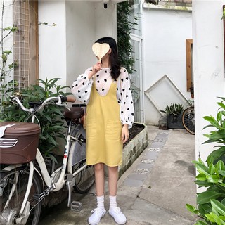 Yellow jumper dress