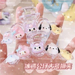 Sanrio กิ๊บติดผมหางม้า พลาสติก ลายการ์ตูนฉลาม Melody Cinnamon Dog 30 8 น่ารัก สําหรับผู้หญิง