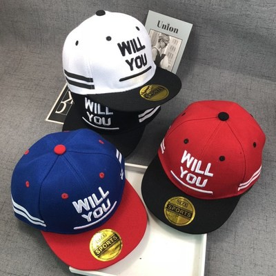 หมวกเด็กหมวกฮิปฮอปลาย WILL YOU The Good รูปแบบน่ารักผู้ชายผู้หญิงแบบใหม่ 2020
