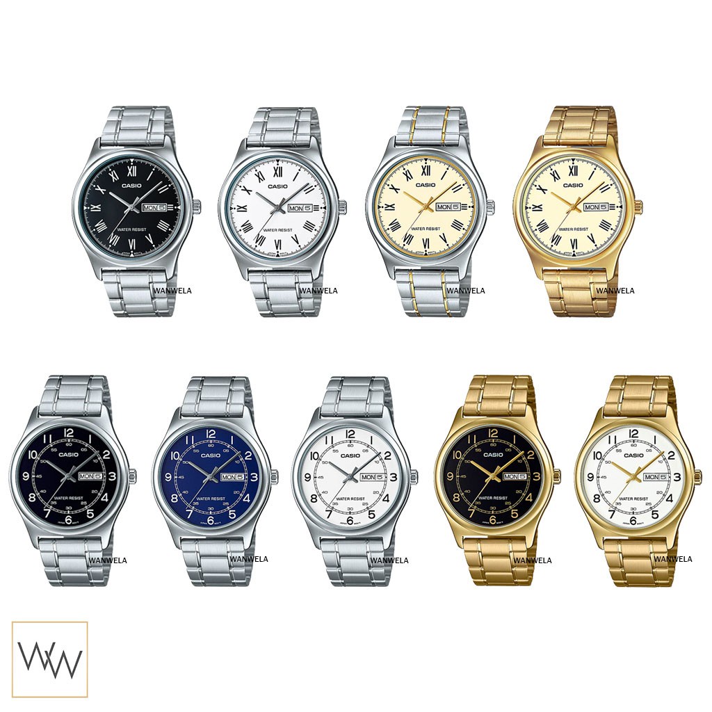 นาฬิกาข้อมือผู้ชาย นาฬิกาโทรศัพท์เด็ก [ใส่โค้ดลดเพิ่ม ] ของแท้ นาฬิกาข้อมือ Casio ผู้ชาย รุ่น MTP-V006 (สายสแตนเลส)