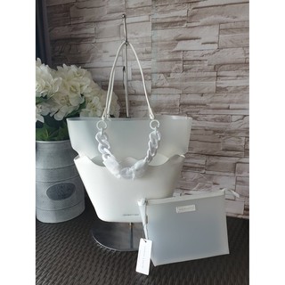 รุ่น CHUNKY CHAIN TOTE BAG CK2-30270180_MOSS