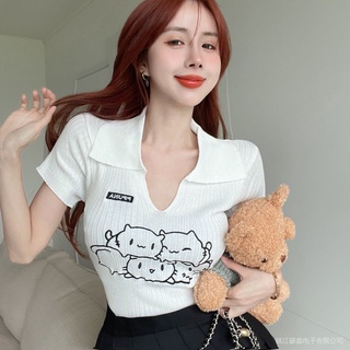 เสื้อโปโลแขนสั้น ดีไซน์เก๋ อินเทรนด์ใหม่ล่าสุด สําหรับผู้หญิง