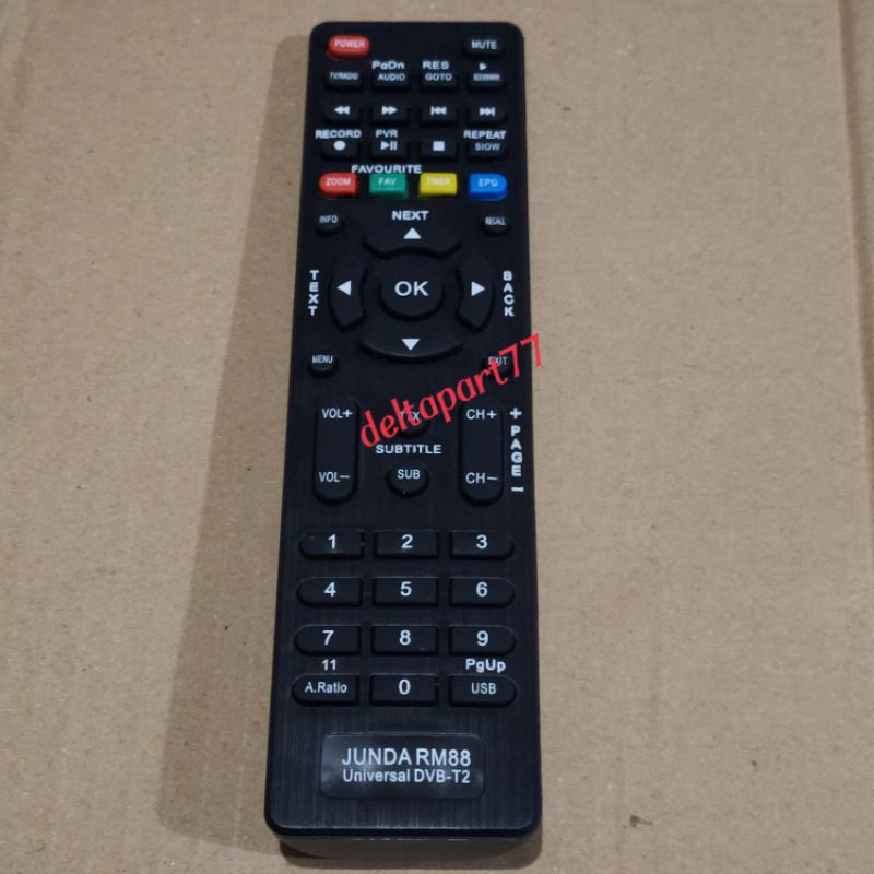 UNIVERSAL REMOTE SET TOP BOX STB DVB-T2 JUNDA RM88
