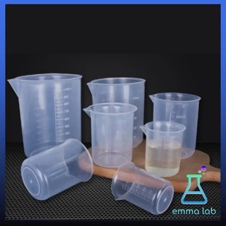 บีกเกอร์พลาสติก Plastic Beaker 50ml 100ml 250ml 500ml 1000ml