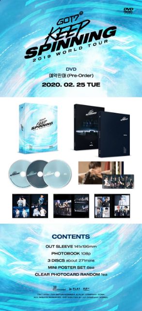 GOT7 「KEEP SPINNING」　2019 IN SEOUL DVD GOT7 2019 WORLD TOUR KEEP SPINNING DVD Photo Card Book K-pop