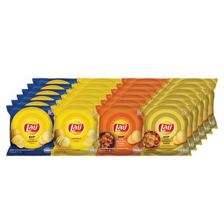 เลย์ รวมรสชาติหลัก ขนาด 13กรัม ยกแพ็ค 24ถุง LAYS CORE FLAVORS BUNDLE