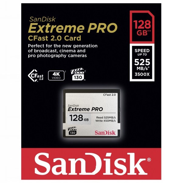SanDisk 128GB Extreme Pro CFast 525MB/s