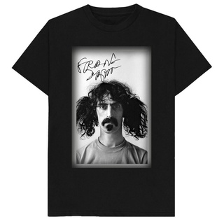 เสื้อยืดผ้าฝ้ายพิมพ์ลายคลาสสิก เสื้อยืดแขนสั้น ผ้าฝ้ายแท้ พิมพ์ลาย Frank-zappa Signature