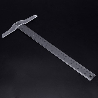 kiss*30cm/12" Plastic T-Square Metric Ruler cm/inch Double Side Scale Measuring Tool