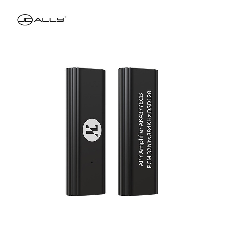 Jcally AP7 เครื่องขยายเสียงหูฟัง DAC USB C เป็น 3.5 มม. 32bit 384kHz DSD128 HIFI แบบพกพา