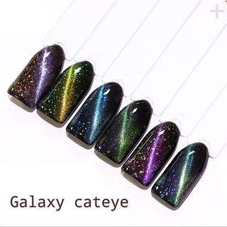 สีทาเล็บเจล Real uv gel   collection galaxy cateye