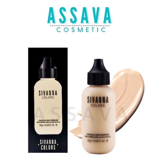ส่งด่วน รองพื้นเนื้อบางเบา | ถูก | ของแท้ ♦️HF674 Sivanna Velvet Touch Concealer Liquid Foundation SPF25 pa+++ (50ml)