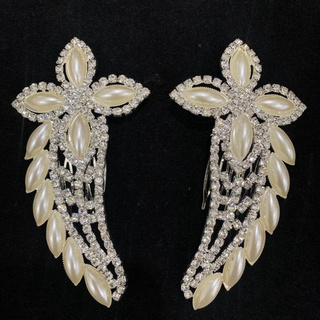 Vintage jewelry เครื่องประดับเจ้าสาวแฟชั่น เครื่องประดับผมเจ้าสาว กิ๊บติดผมคู่หนึ่ง กิ๊บติดผมเจ้าสาว กิ๊บมุก