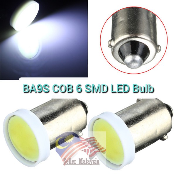 SMD COB 6000k หลอดไฟ LED สีขาว BA9S T4W T11 W6W BA9 DC12V หลอดไฟ LED ภายในไฟอ่านหนังสือ
