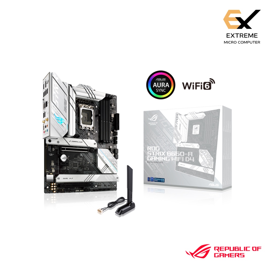 เมนบอร์ด (MAINBOARD) ASUS ROG STRIX B660-A GAMING WIFI D4, LGA 1700