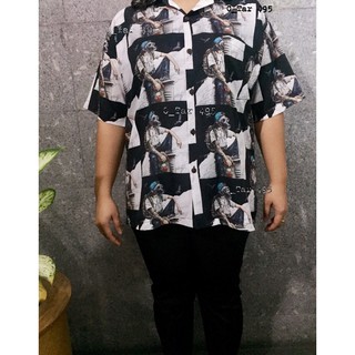 เสื้อฮาวายลายหน้ากากพร้อมสเก็ตบอร์ด