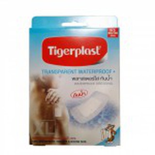 Tigerplast Transparent Waterpoof W3 พลาสเตอร์ใส กันนำ้ ขนาด 80x100mm SIZE XL (1กล่องมี 2แผ่น)