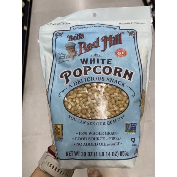 ไวท์ ป๊อปคอร์น เมล็ดข้าวโพด ตรา บ๊อบส เรด มิลล์ 850 G. White Popcorn A Delicious Snack ( Bob’s Red Mill ) เมล็ดข้าวโพด 100%