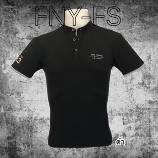 FNY-FS เสื้อโปโลคอจีน short sleeve กุ๊นแขน รุ่น2330