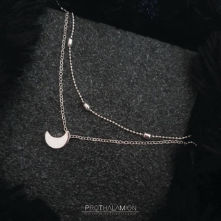 Crescent Moon Premium Import Multi Layer Necklace สร้อยคอ 2 ชั้น เกรดพรีเมียม นำเข้า พระจันทร์ เสี้ยว