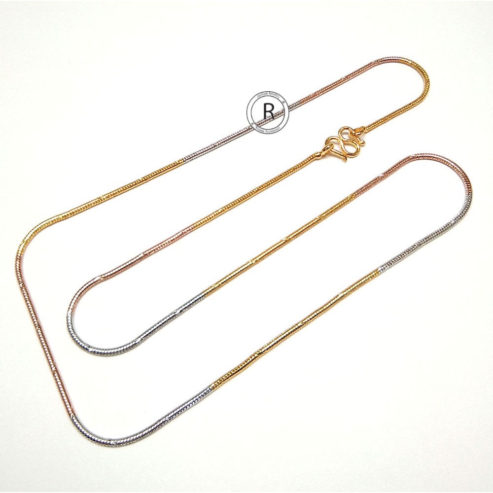 สร้อยคอสามกษัตริย์ลายโซ่ รุ่น NL031-GWP  สร้อยคอเปล่า สร้อยคอแฟชั่น สร้อยคอ