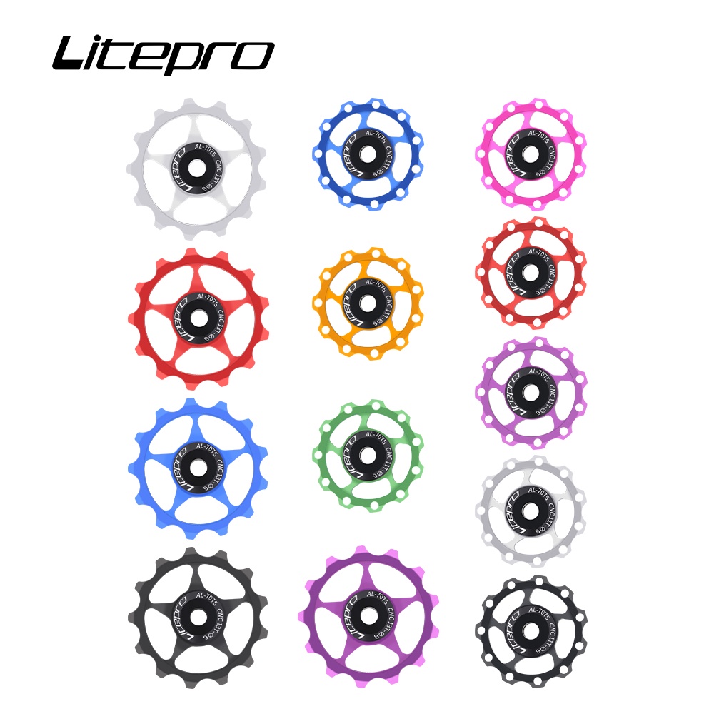 Litepro MTB จักรยานเสือภูเขาแบริ่งเหล็ก Jockey 11T 13T อลูมิเนียมด้านหลัง Derailleur Pulley ท่องเที่ยวจักรยานรอกล้อ