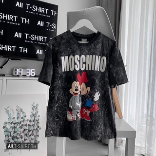 เสื้อวินเทจ โอเวอร์ไซส์ สกีนลายมิกกี้MOSCHINO✅ของแท้