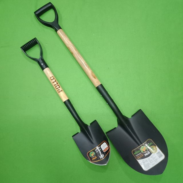 พลั่ว พลั่วขุดด้ามไม้ Wooden handle shovel มีให้เลือก 2 แบบ shovel