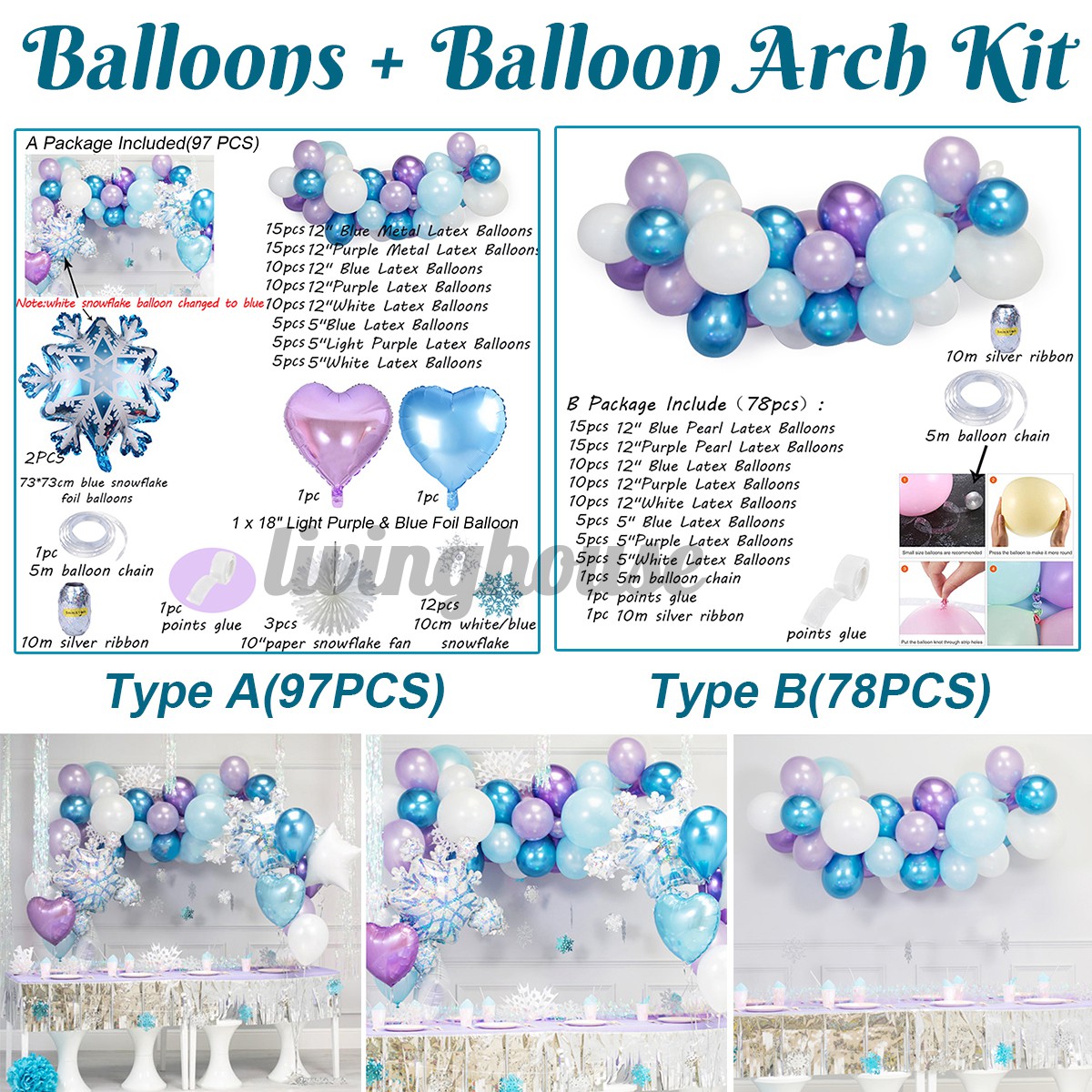 Balloons + Balloon Arch Kit Set Latex Balloons Christmas Wedding Garland Party livinghouse.th