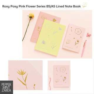 Rosy Posy Pink Flower Series B5/A5 สมุดโน้ต 1 ชิ้น