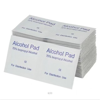 Alcohol pad  แผ่นแอลกอฮอล์ 75% ฆ่าเชื้อไวรัส สำหรับเช็ดหน้าจอโทรศัพท์ นาฬิกา เครื่องประดับ HvCi