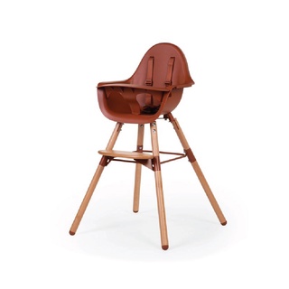 CHILDHOME เก้าอี้ทานอาหาร EVOLU 2 HIGH CHAIR NATURAL TERRACOTTA 2 in 1 + BUMPER