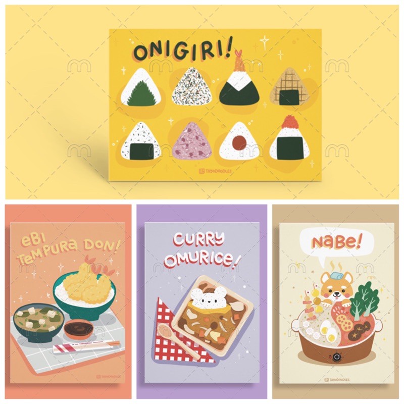 โปสการ์ดอาหารญี่ปุ่น Japanese Food Postcards | by Tayodoodles