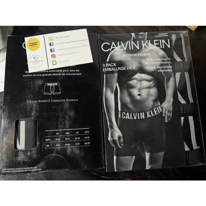 พร้อมส่ง TR15 กางเกงชั้นในชาย Calvin Klein Intense Power Boxer Brief ขายาว #4