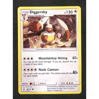 Diggersby Stage 1 98/131 โฮรุโด Pokemon Card (Normal) ภาษาอังกฤษ