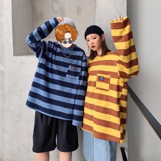 เสื้อลายทาง เสื้อยืด แขนยาว oversize