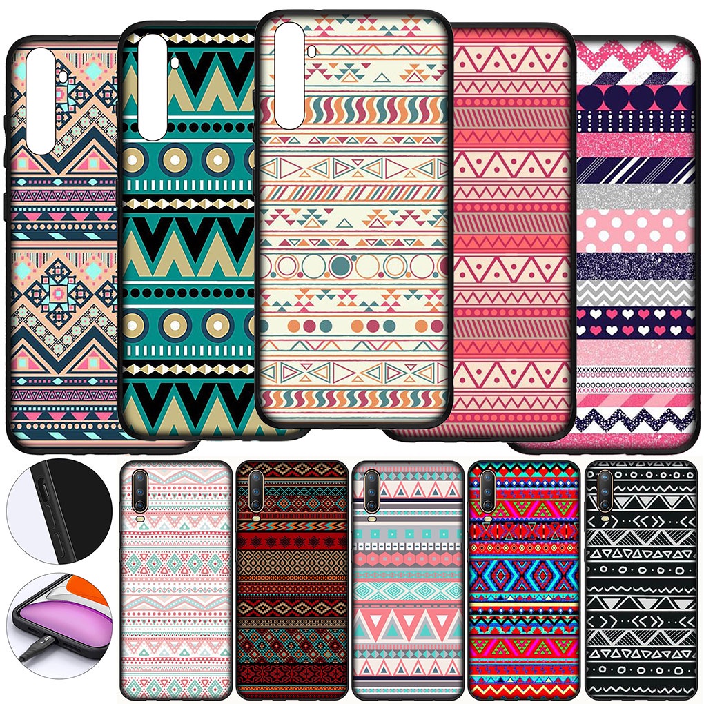 Soft OPPO A5s A3s A5 2018 A9 2020 A7 F11 Pro ปลอกซิลิโคน HB103 Aztec Tribal Tribe เคสโทรศัพท์สีสันสด