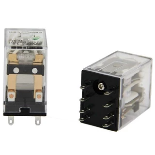ได้ทั้งชุด รีเลย์+ขาซ็อกเก็ต 5A HH52p(MY2) HH54p (MY4) my2n my4n 12vdc 24vdc 24vdc 220vac